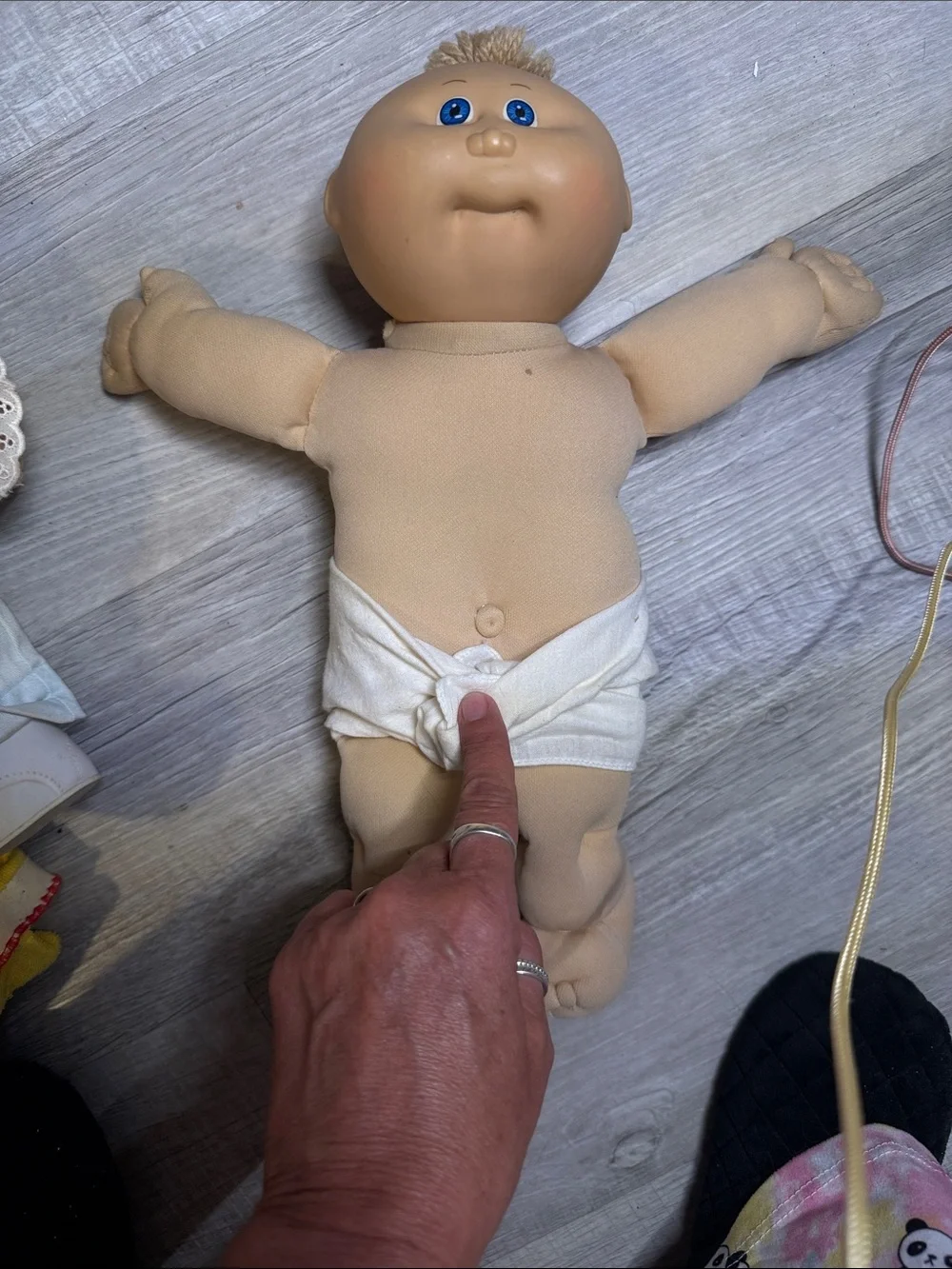 Cabbage Patch Baby Doll with Blue Eyes in diaper